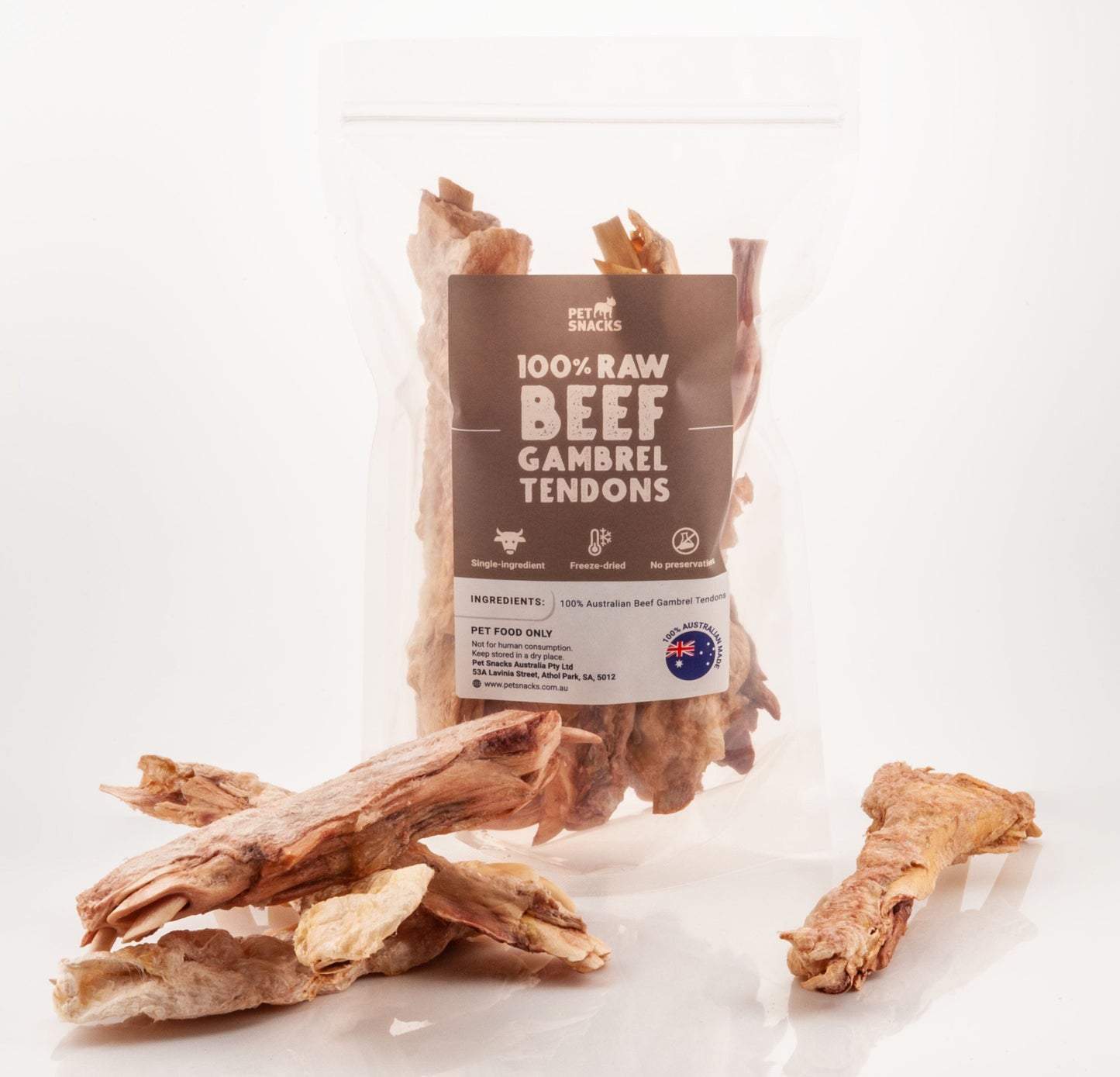 Raw Beef Gambrel Tendon Dental Chew Dog Treats Pet Snacks