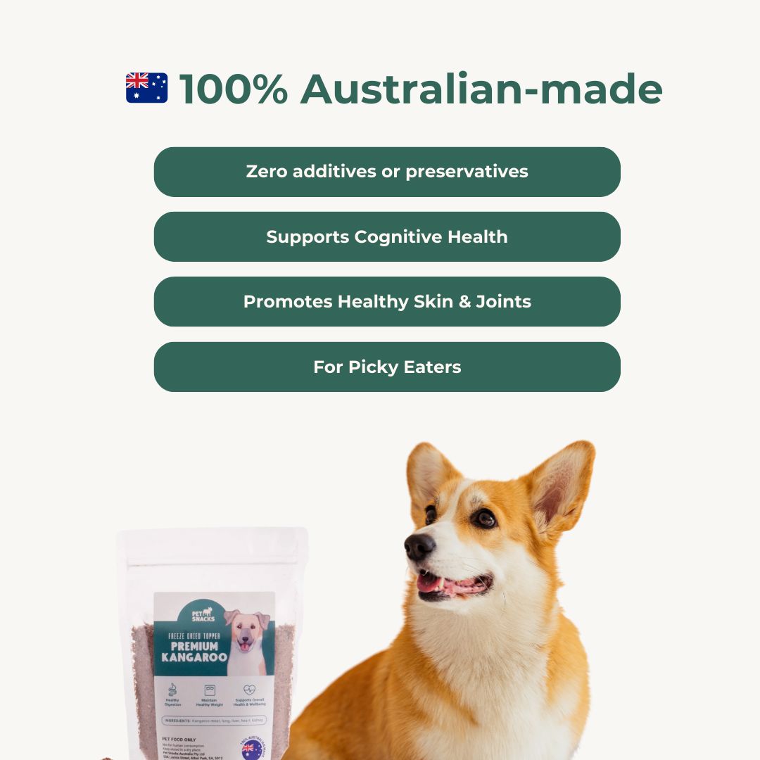 Raw Food Topper - Kangaroo Dog Treats Pet Snacks