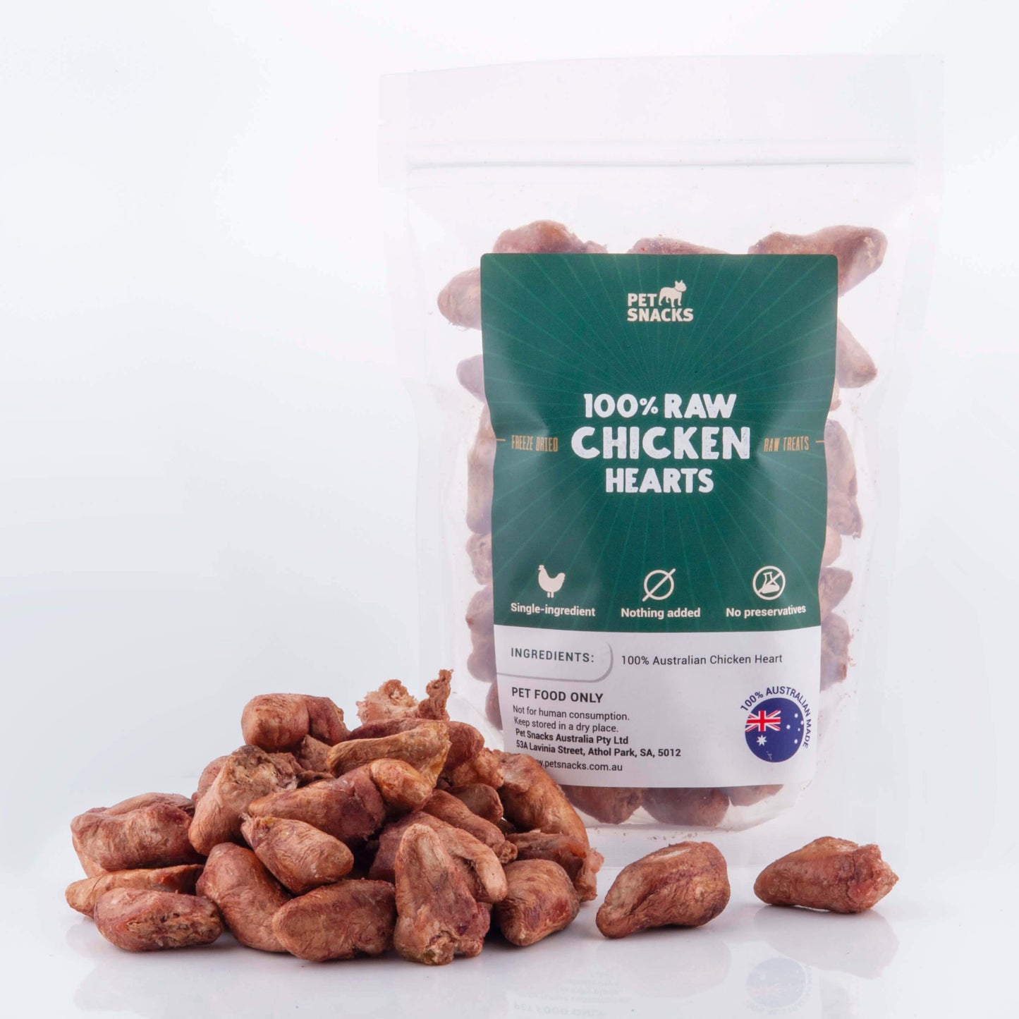 Raw Chicken Heart Treats Pet Snacks