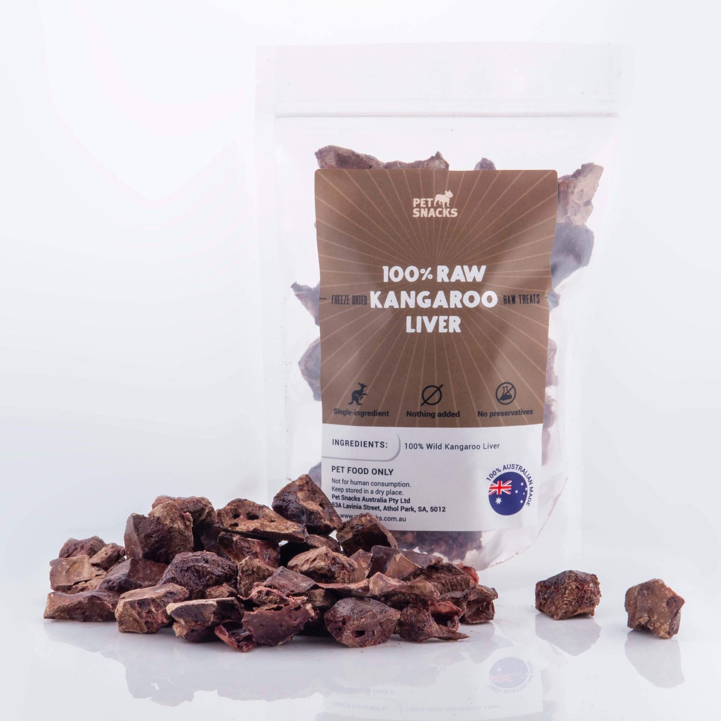 Raw Diced Roo Liver Treats Pet Snacks