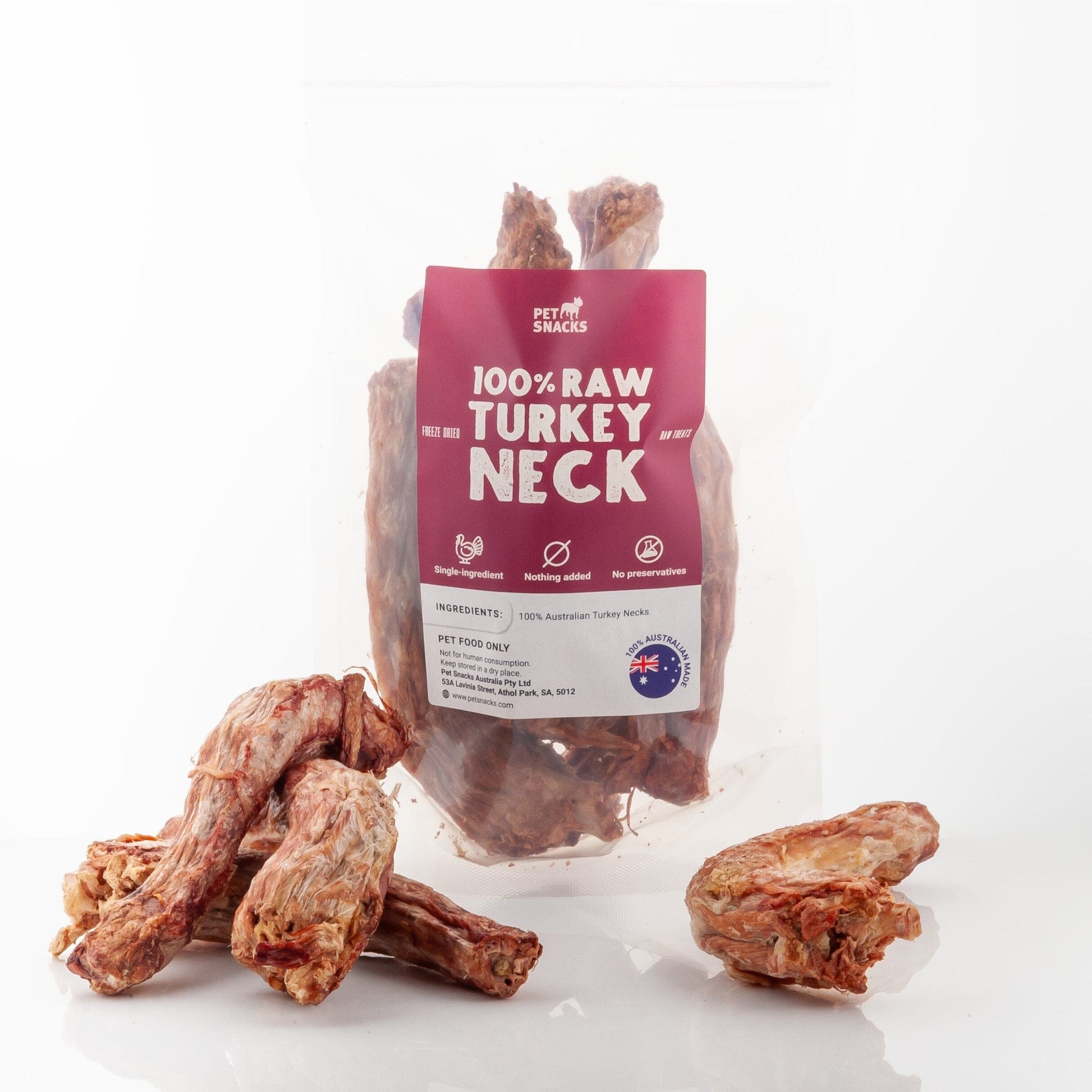 Freeze Dried Turkey Neck Chews Dog Treats Pet Snacks 